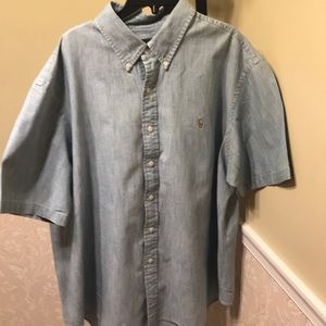 Light Blue Denim Men’s shortsleeve Polo shirt